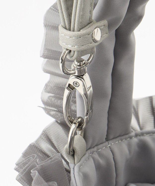 LA BAGAGERIE 【MONICA】チュールフリル2WAYバッグ グレー