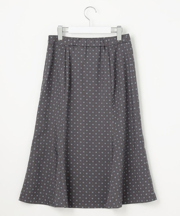 J.PRESS LADIES L 【洗える】ジオメトリックプリント スカート グレー系5