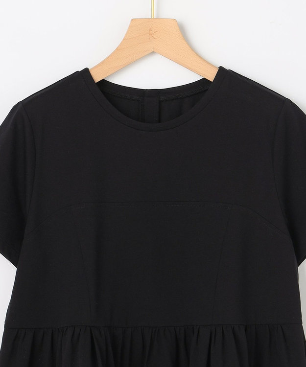 組曲 【WEB限定】ビスチェ風ティアードTシャツ ブラック系