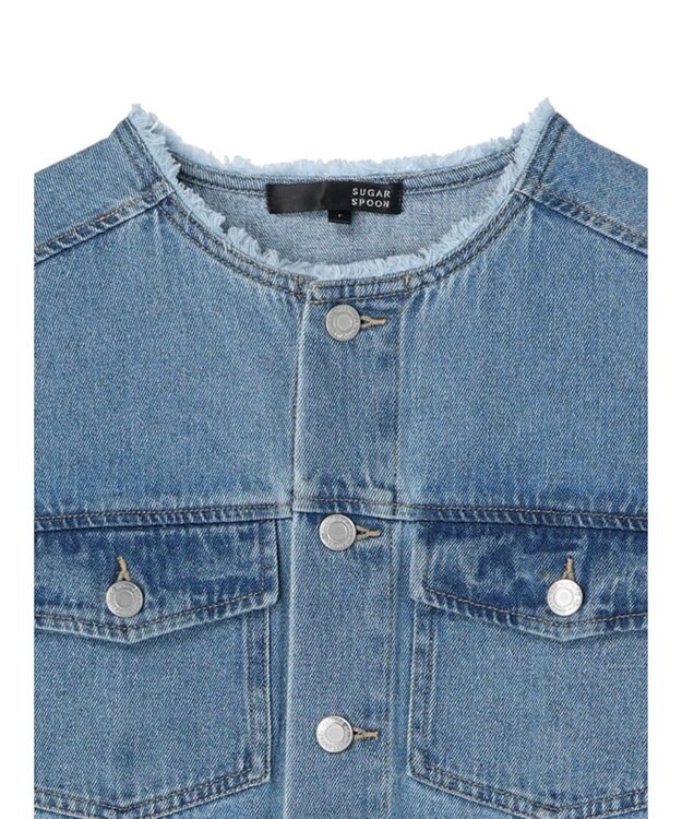 Green Parks ・ＳＵＧＡＲ　ＳＰＯＯＮ　ノーカラーＧジャン Light Indigo