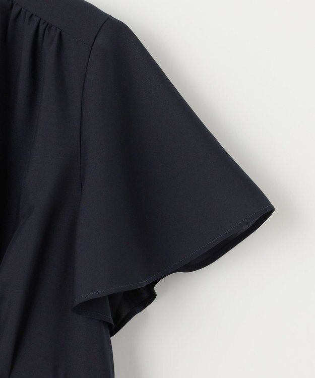 ANY SIS 【洗える】ピンタックハイウエスト ワンピース ネイビー