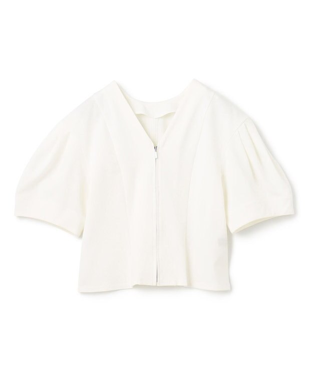 uncrave 【接触冷感・UVカット】ダブルフェイスジャージー 2WAYブラウス（uncrave STANDARD） オフ