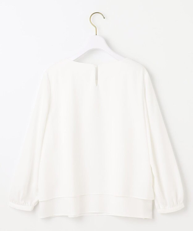 ANY SIS L 【洗える】レイヤードレース ブラウス オフ