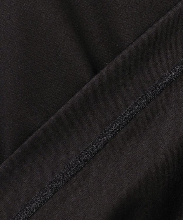 GOTAIRIKU 【綿100％】カバーネック ドレスTシャツ_ロング ブラック系