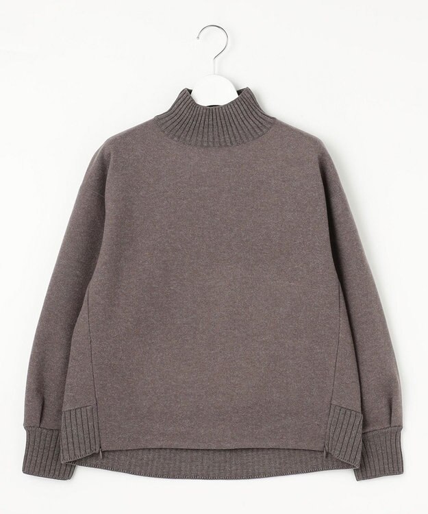 J.PRESS LADIES S ニードルパンチ ハイネック カットソー ブラウン系