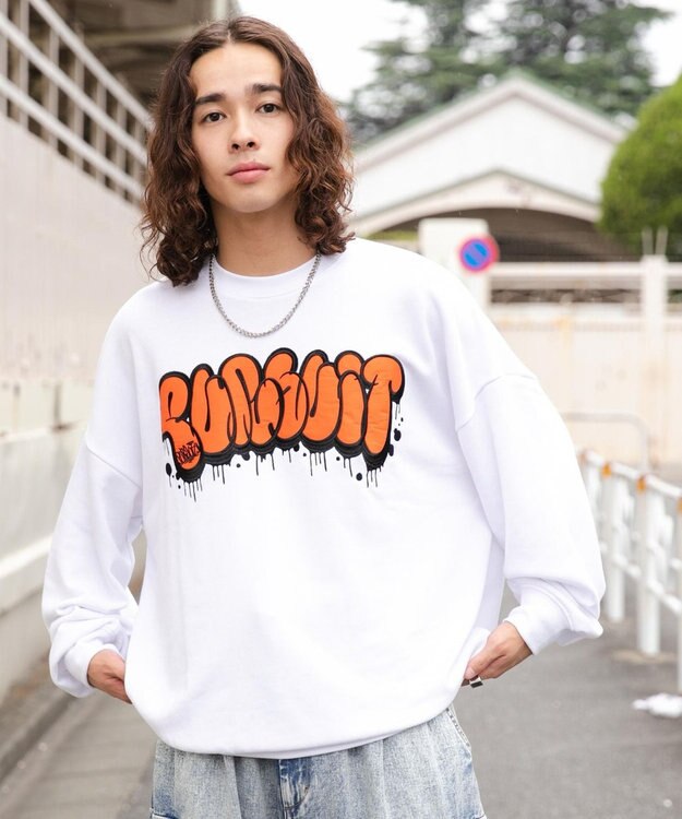 WEGO アクセ付きグラフィックプルオーバー ホワイト