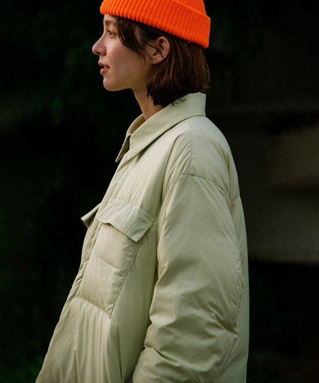 KWD 【日本製/高品質ダウン】LIGHT DOWN SHIRTS JACKET ライトダウンシャツジャケット ライトイエロー