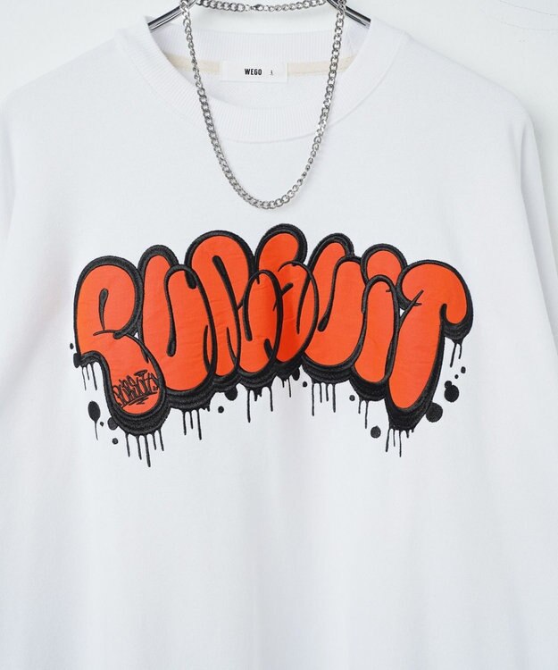 WEGO アクセ付きグラフィックプルオーバー ホワイト