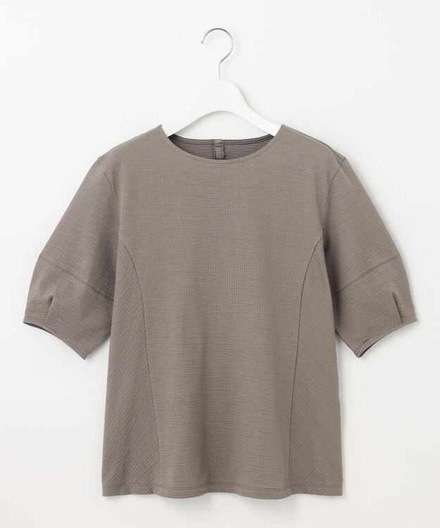 J.PRESS LADIES L 【WEB限定カラーあり・抗菌消臭・吸水速乾】サッカージャージー ボリュームスリーブ カットソー ブラウン系