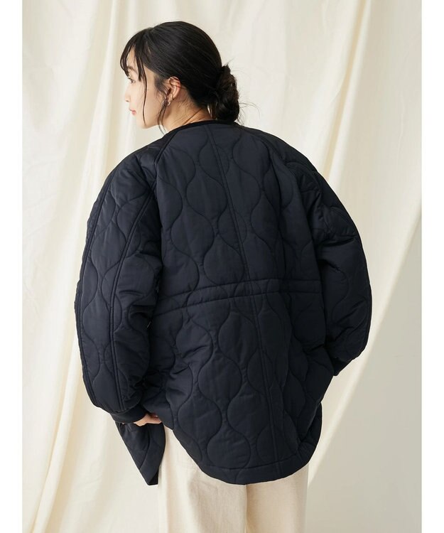 CRAFT STANDARD BOUTIQUE キルティングミドル丈コート Dark Navy