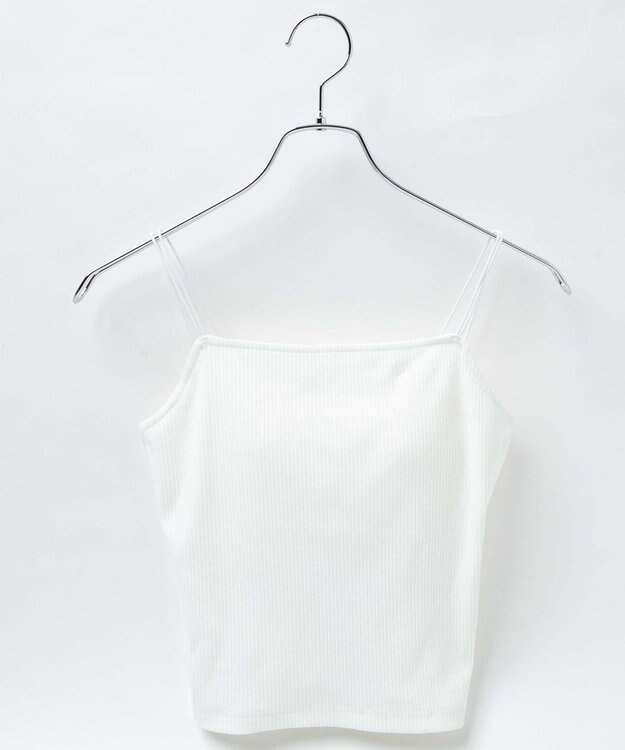 WEGO 【カップ付き】なちゅ盛れカップイン2ストラップキャミ ホワイト