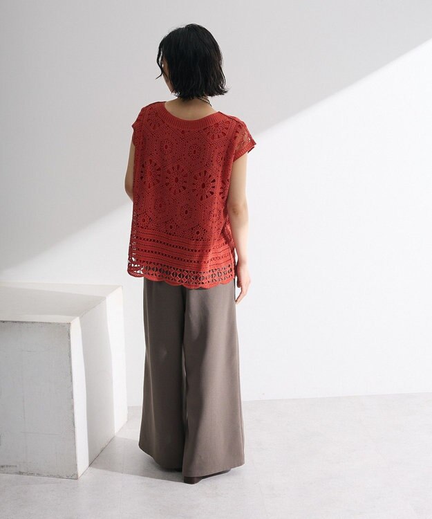 Green Parks ＳＥＴ２点クロシェプルオーバー＋タンクトップ Orange