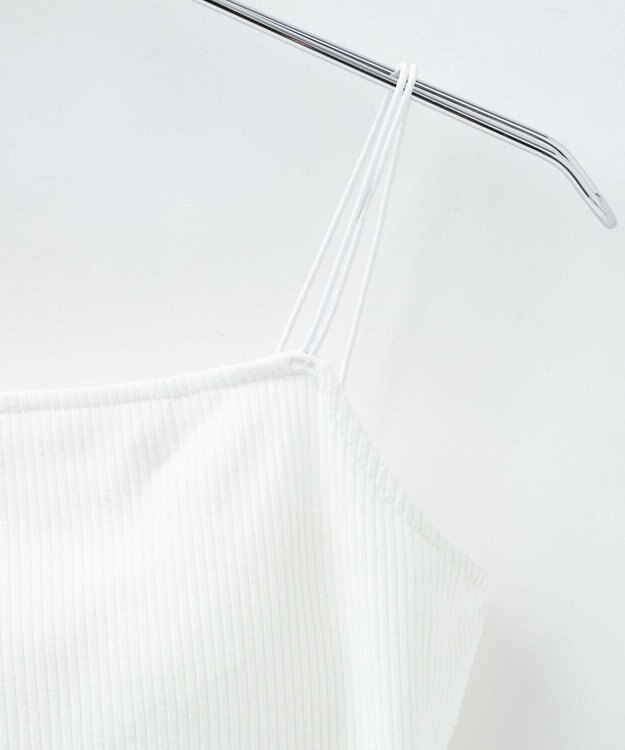 WEGO 【カップ付き】なちゅ盛れカップイン2ストラップキャミ ホワイト