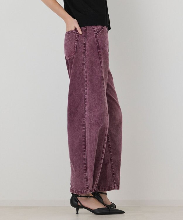 GRACE CONTINENTAL ラップ2wayデニムパンツ ボルドー