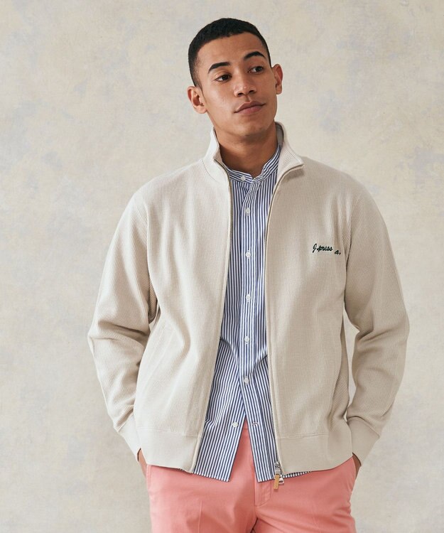 J.PRESS MEN ツイストＷフェイス トラックジャケット ベージュ系