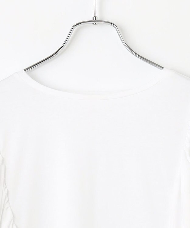 #Newans 【乾燥機可能/接触冷感】ラッフルフリルカットソー ホワイト