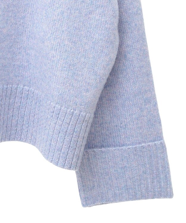 Green Parks ラメＶネックコンパクトニットプルオーバー Purple