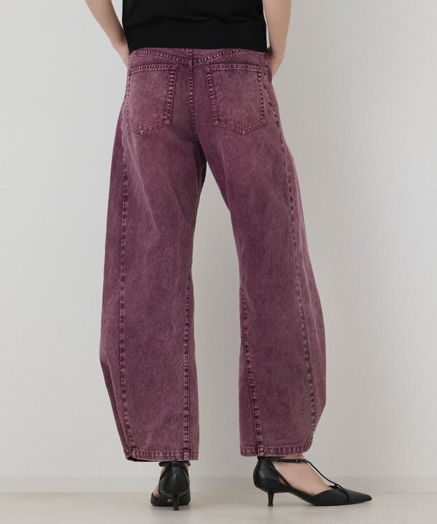 GRACE CONTINENTAL ラップ2wayデニムパンツ ボルドー