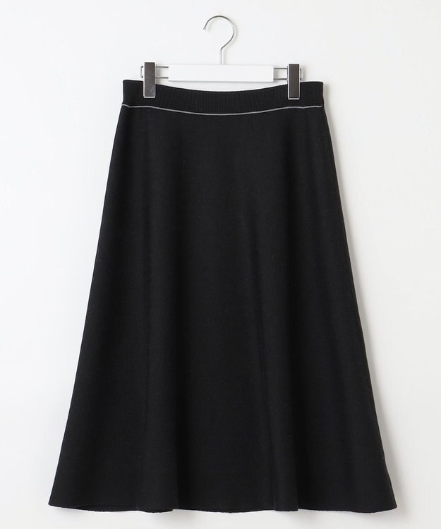 自由区 【WEB限定・マルチウェイ・洗える】ヘリンボーン柄リバーシブルニット セットアップ ブラック×グレー柄