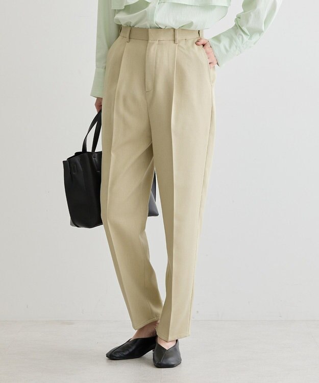 Green Parks きれいシルエットウエストＦＩＴテーパードパンツ Beige
