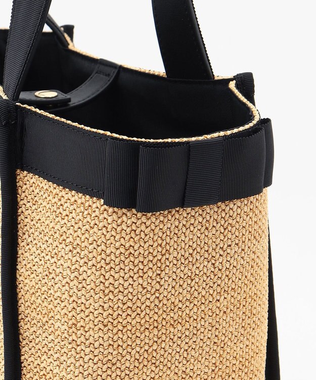 TOCCA SIDE RIBBON BASKET かごバッグ ベージュ系