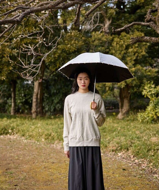 AURORA 【WEB限定】パール晴雨兼用傘（1段スライドショート） サックス