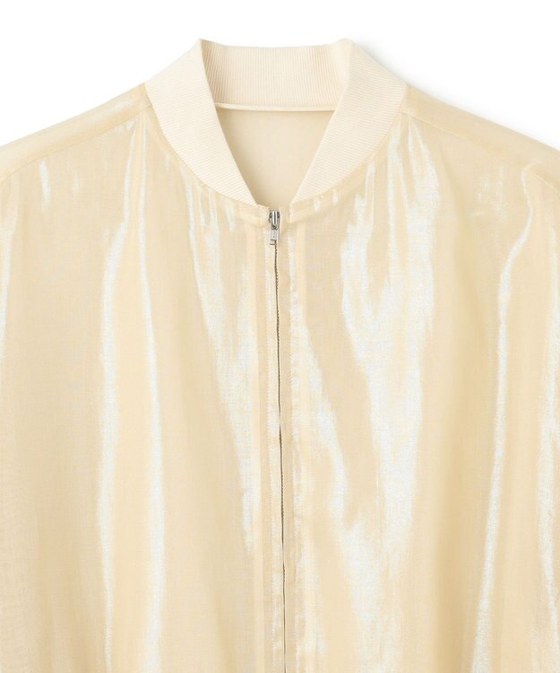 NAVE 【Nave・シアー素材】ラメボイル ブルゾン アイボリー系