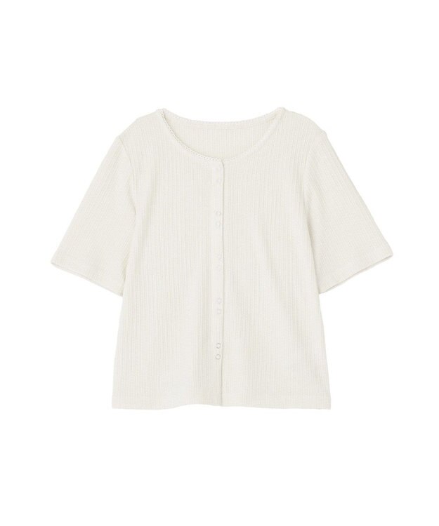 earth music&ecology チェーンリブラメカットソー Off White