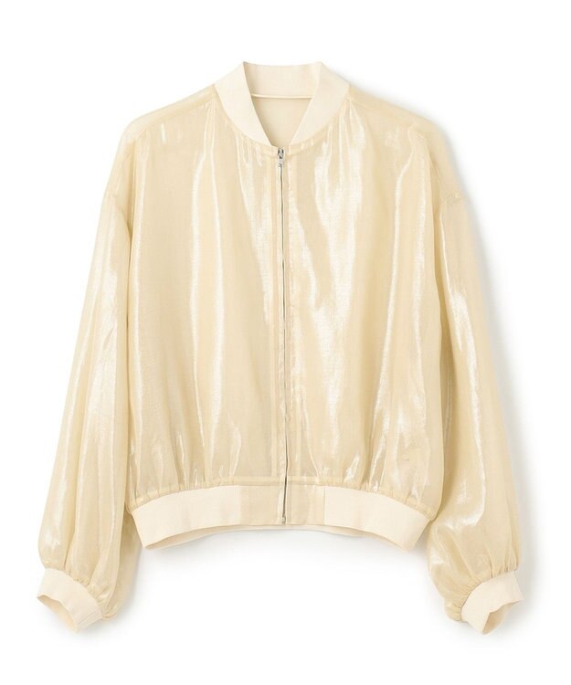 NAVE 【Nave・シアー素材】ラメボイル ブルゾン アイボリー系