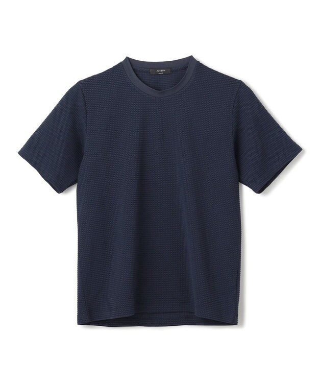 JOSEPH HOMME 新色追加【オリジナル素材/シワになりにくい】ライトタックジャージー クルーネックＴシャツ ネイビー系