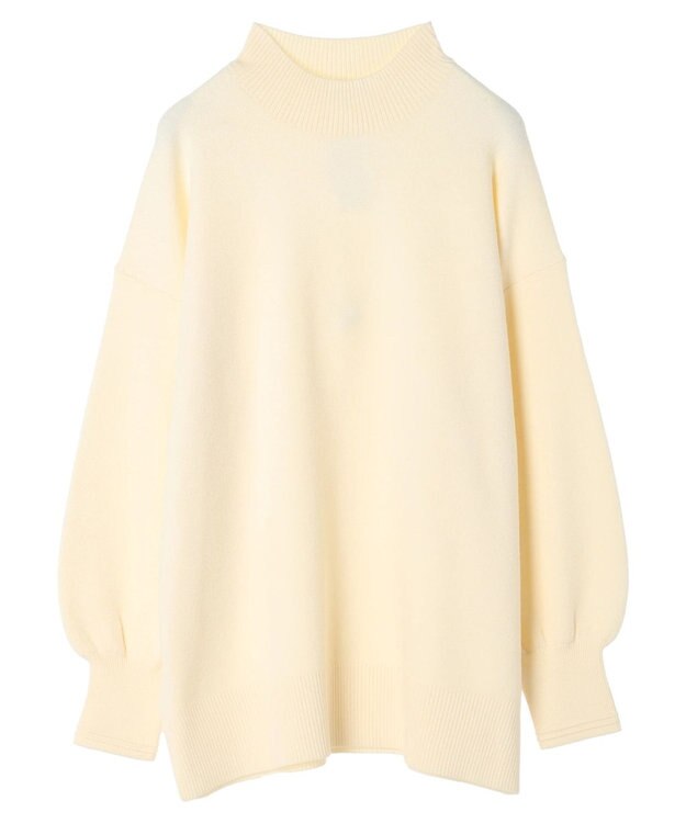 earth music&ecology やわらかタッチハイネックチュニック Ivory