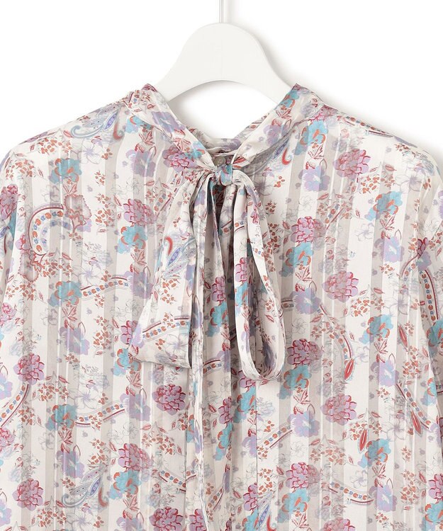 J.PRESS YORK STREET 【WOMEN】ボウタイブラウス ホワイト系5