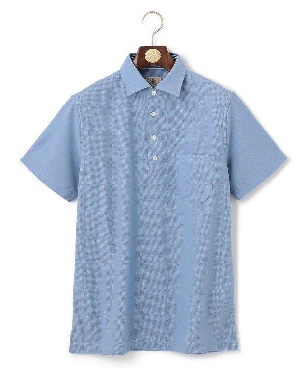 J.PRESS MEN 【ビジネスおすすめ / 吸水速乾】ドレスハニカム ポロシャツ サックスブルー系