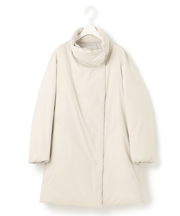 ICB L ADSダウン スタンドカラーコート トープ系