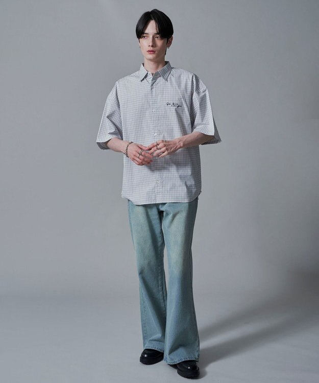 WEGO ワンポイントチェックシャツ（SS） 柄1