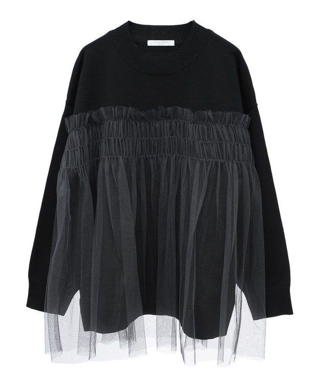 Green Parks チュールドッキングプルオーバー Black