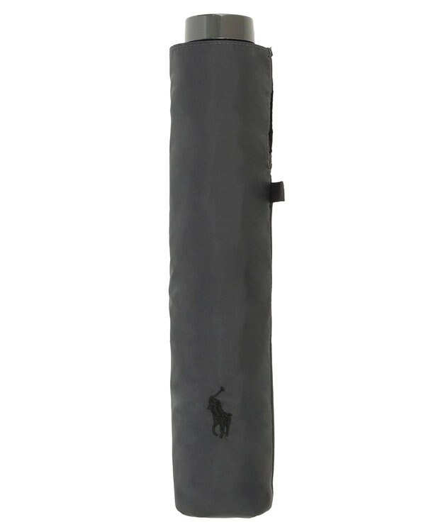 MOONBAT 【軽量/大きめ】POLO RALPH LAUREN 遮光 晴雨兼用 折りたたみ日傘 ワンポイント ポロポニー 60cm ダークグレー