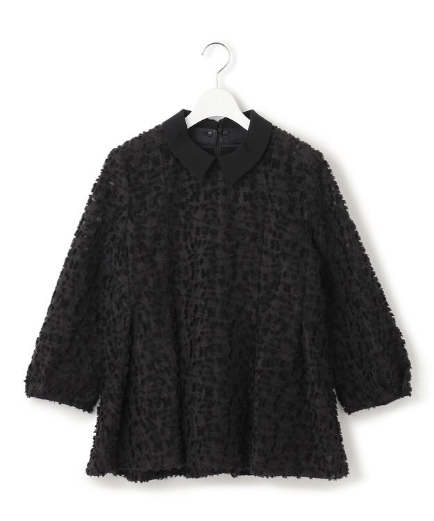 23区 L 【VERYコラボ】ボタニカル カットジャカード ブラウス ブラック系