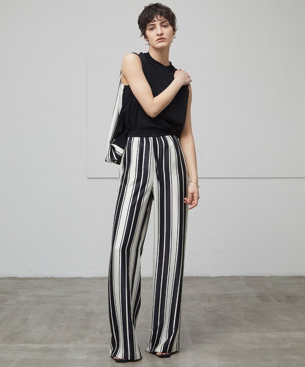 BEIGE， 【洗える】GUILLABERT / イージーパンツ Ecru×Black