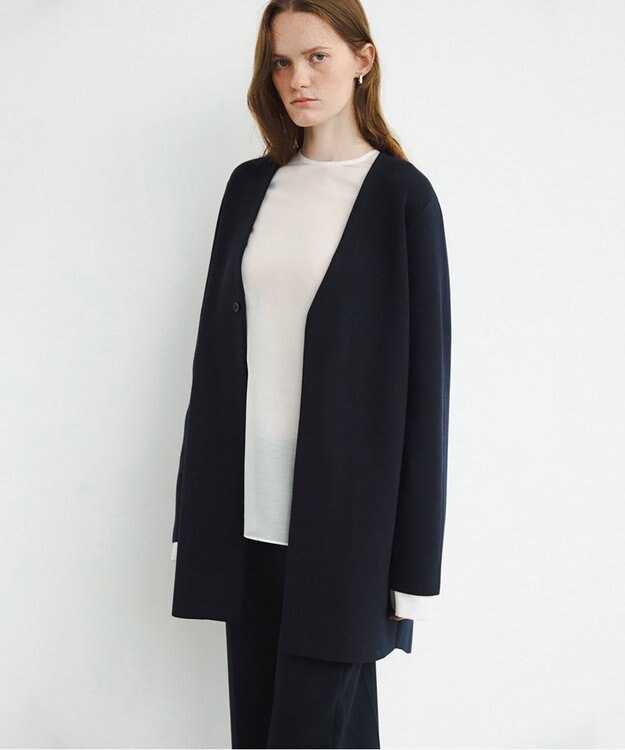 NAVE 【xNAVE】川上桃子コラボ ニットジャケット ネイビー系