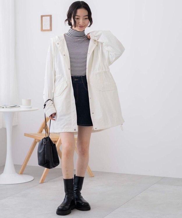 WEGO 台形デニムミニスカート デニム濃色