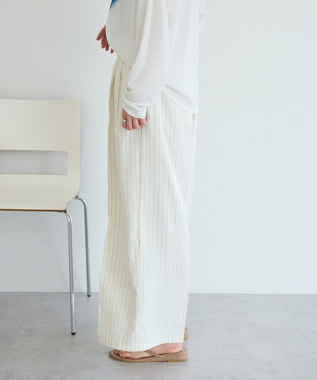 CRAFT STANDARD BOUTIQUE イージースラックス Stripe Ivory
