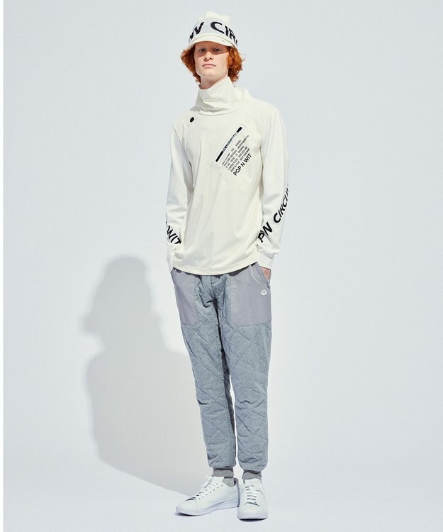 PW CIRCULUS 【防風/防寒】【MEN】オフタートルロングスリーブカットソー ホワイト系