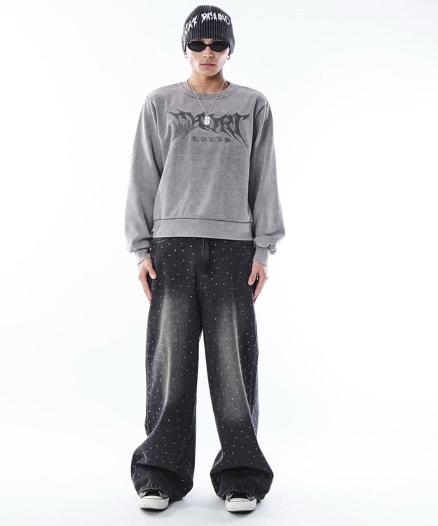 WEGO 【ユニセックス着用ITEM】コンパクトフィットロゴプルオーバー グレー