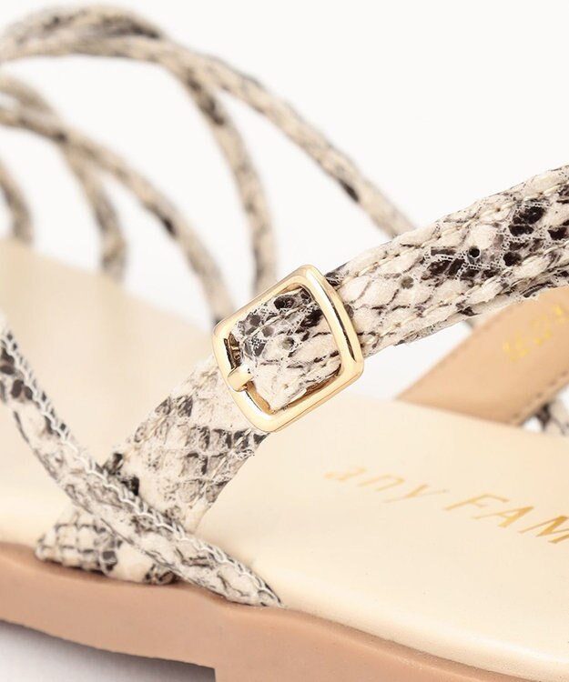 ANY ナローストラップ サンダル アイボリー系5