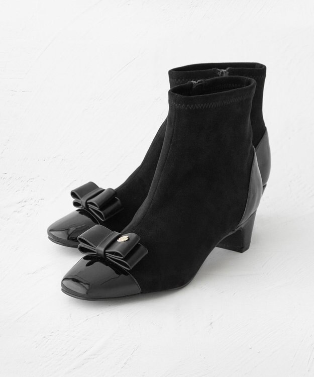 TOCCA NOBLE RIBBON SHORT STRECHBOOTS ブーツ ブラック系
