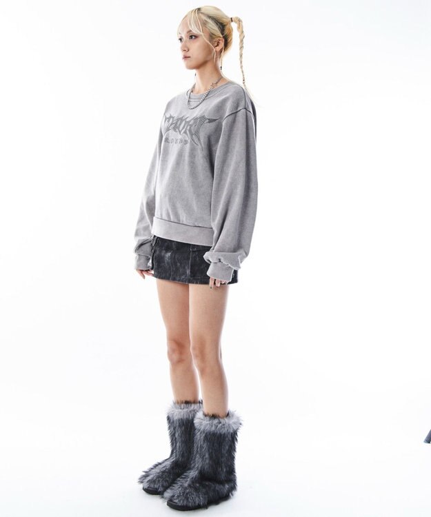 WEGO 【ユニセックス着用ITEM】コンパクトフィットロゴプルオーバー グレー