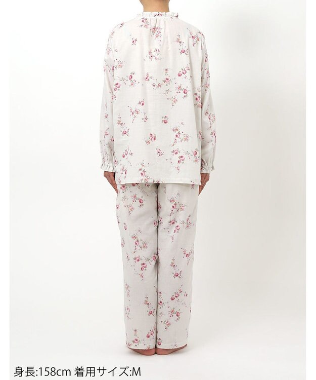 WACOAL ワコール_リラックス＆スリープ パジャマ 長袖 長ズボン 綿100%(本体) レディース KDX510 /ワコール アイボリー