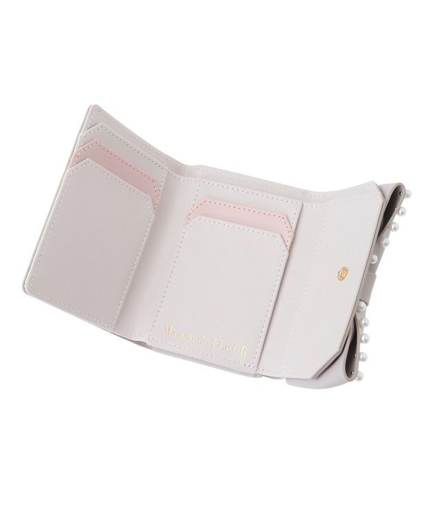 Maison de FLEUR リボンパールウォレット Lavender