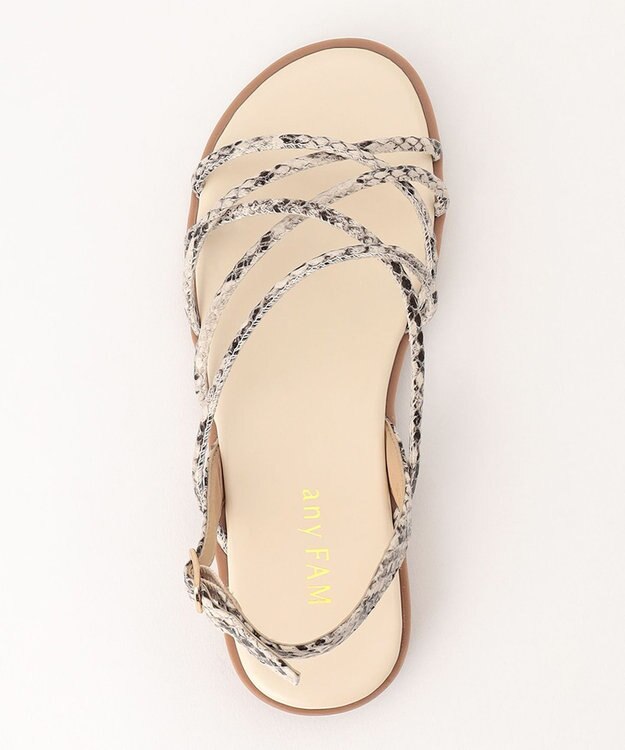 ANY ナローストラップ サンダル アイボリー系5